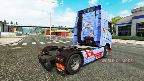 A pele de Tom & Jerry para a Volvo caminhões para Euro Truck Simulator 2