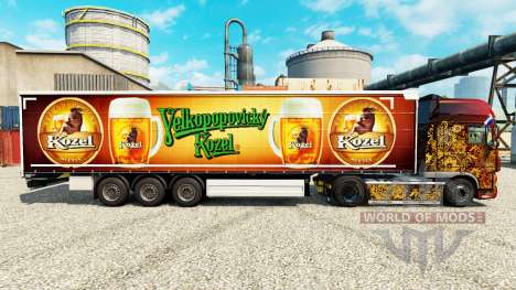 Pele Velkopopovicky Kozel para reboques para Euro Truck Simulator 2