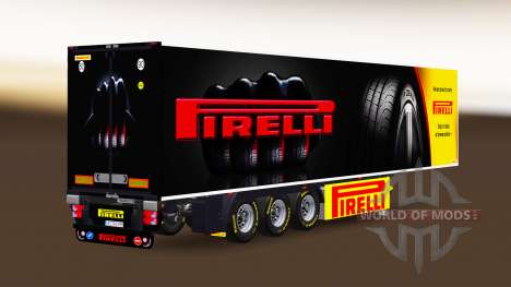 Semi-reboque frigorífico Chereau Pirelli para Euro Truck Simulator 2