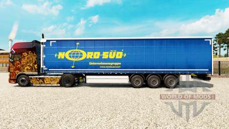 Pele NordSued em uma cortina semi-reboque para Euro Truck Simulator 2