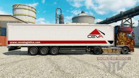 A Ceva Logistics pele para reboques para Euro Truck Simulator 2