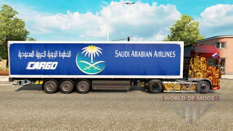 A pele Saudi Arabian Airlines para reboques para Euro Truck Simulator 2