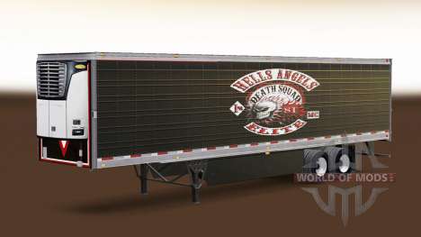 Pele Hells Angels em refrigerada com semi-reboqu para American Truck Simulator