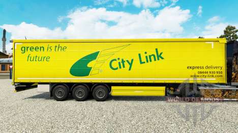 A pele da Cidade de Link em uma cortina semi-reb para Euro Truck Simulator 2