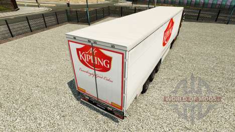 Pele Mr. Kipling em uma cortina semi-reboque para Euro Truck Simulator 2