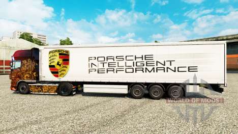 Pele Porsche para reboques para Euro Truck Simulator 2