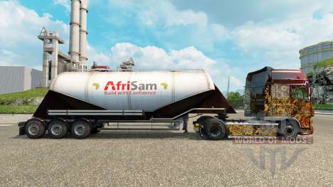 Pele AfriSam cimento semi-reboque para Euro Truck Simulator 2