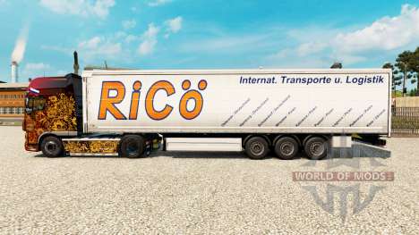 Pele Rico em cortina semi-reboque para Euro Truck Simulator 2
