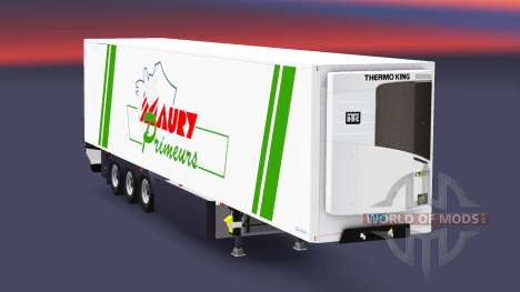 Caminhão de cargas reefer PT Maury Primeurs para Euro Truck Simulator 2