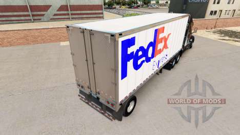 Pele FedEx pequeno trailer para American Truck Simulator