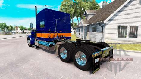 Скин Rollin Transporte de v1.1 на Peterbilt 389 para American Truck Simulator