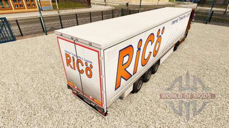 Pele Rico em cortina semi-reboque para Euro Truck Simulator 2