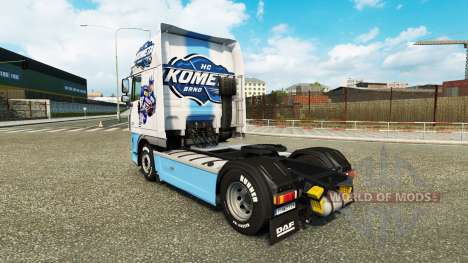 Pele HC Kometa Brno no tractor DAF para Euro Truck Simulator 2