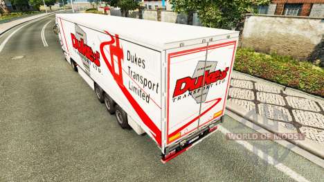 Duques de Transporte de pele para reboques para Euro Truck Simulator 2