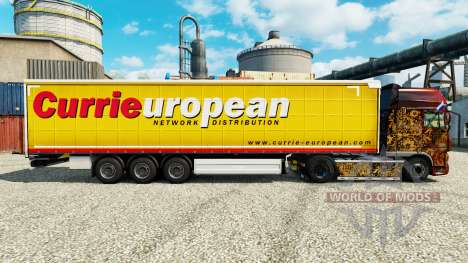 Pele Caril Europeia reboques para Euro Truck Simulator 2
