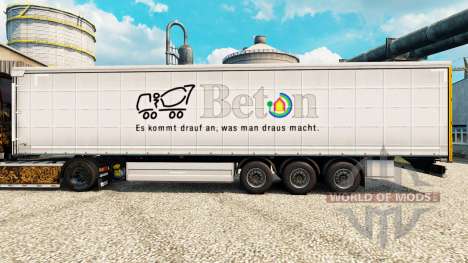 Pele Beton na semi para Euro Truck Simulator 2