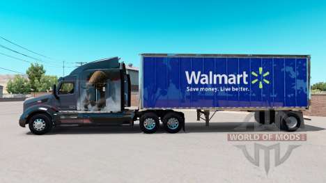 Pele Walmart no pequeno trailer para American Truck Simulator