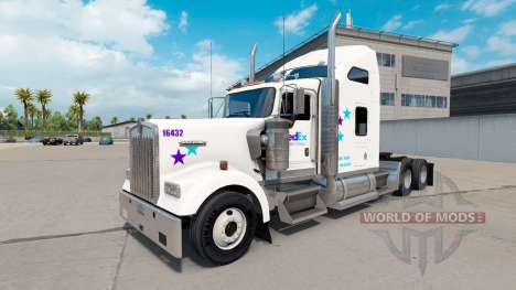Скин FedEx Personalizado Crítica на Kenworth W90 para American Truck Simulator
