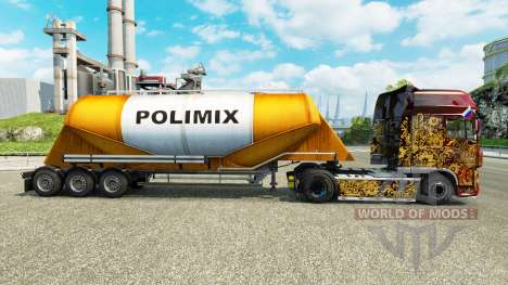 Pele Polimix cimento semi-reboque para Euro Truck Simulator 2
