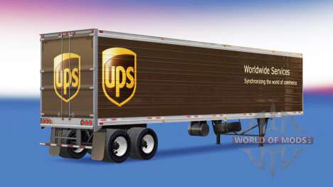 Pele UPS no trailer para American Truck Simulator