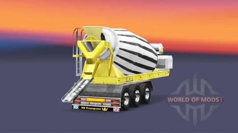 Semi-reboque misturador concreto para Euro Truck Simulator 2