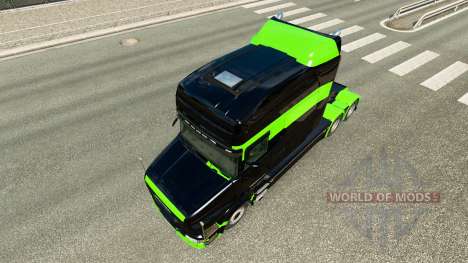 Pele Negra-verde-para caminhão Scania T para Euro Truck Simulator 2