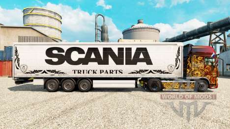 Pele branca Scania Truck Peças para semi-reboque para Euro Truck Simulator 2