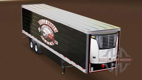 Pele Hells Angels em refrigerada com semi-reboqu para American Truck Simulator