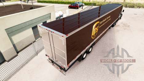 Pele UPS estendida do trailer para American Truck Simulator