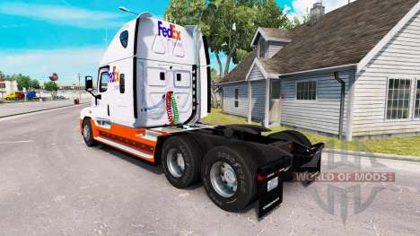 A pele da FedEx caminhão Freightliner Cascadia para American Truck Simulator