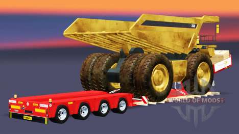 Baixa varrer com o caminhão Caterpillar para Euro Truck Simulator 2