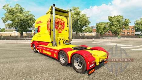 Pele DHL para a Scania T caminhão para Euro Truck Simulator 2