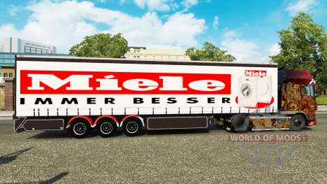 Cortina semi-reboque Miele para Euro Truck Simulator 2