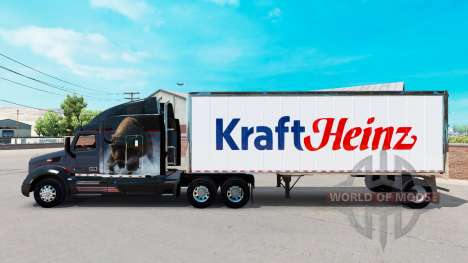 Pele Kraft Heinz em um pequeno trailer para American Truck Simulator