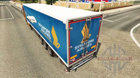 A Singapore Airlines pele para reboques para Euro Truck Simulator 2