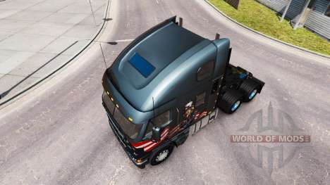 A pele do Tio Sam no caminhão Freightliner Argos para American Truck Simulator