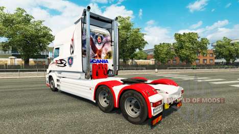 A pele branca para caminhão Scania T para Euro Truck Simulator 2