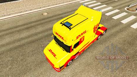 Pele DHL para a Scania T caminhão para Euro Truck Simulator 2