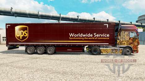 Pele United Parcel Service para reboques para Euro Truck Simulator 2