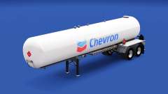 A pele da Chevron no tanque de gás semi-reboque para American Truck Simulator
