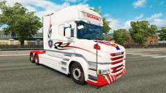 A pele branca para caminhão Scania T para Euro Truck Simulator 2