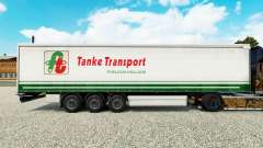 Pele Tanke de Transporte no semi-reboque cortina para Euro Truck Simulator 2