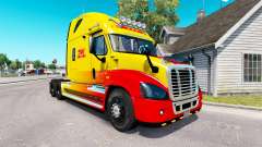 Pele DHL para trator Freightliner Cascadia para American Truck Simulator