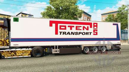 Semi-reboque frigorífico Chereau Toten Transporte para Euro Truck Simulator 2