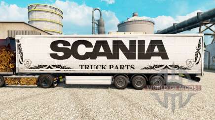 Pele branca Scania Truck Peças para semi-reboques para Euro Truck Simulator 2