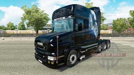 Branco Chita pele para caminhão Scania T para Euro Truck Simulator 2