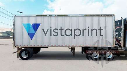 Pele Vistaprint em um pequeno trailer para American Truck Simulator