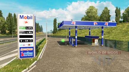 Real postos de gasolina v0.3 para Euro Truck Simulator 2