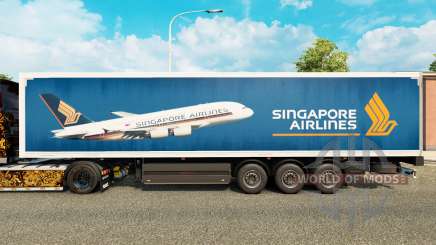 A Singapore Airlines pele para reboques para Euro Truck Simulator 2
