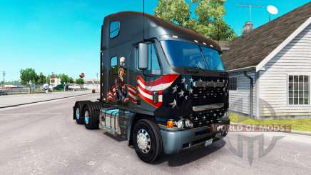 A pele do Tio Sam no caminhão Freightliner Argosy para American Truck Simulator